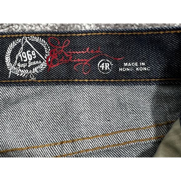 Gap 1969 Y2K Low-Rise Jeans Women's 4R Straight Dark Wash Stretch Denim Grunge - Picture 4 of 9